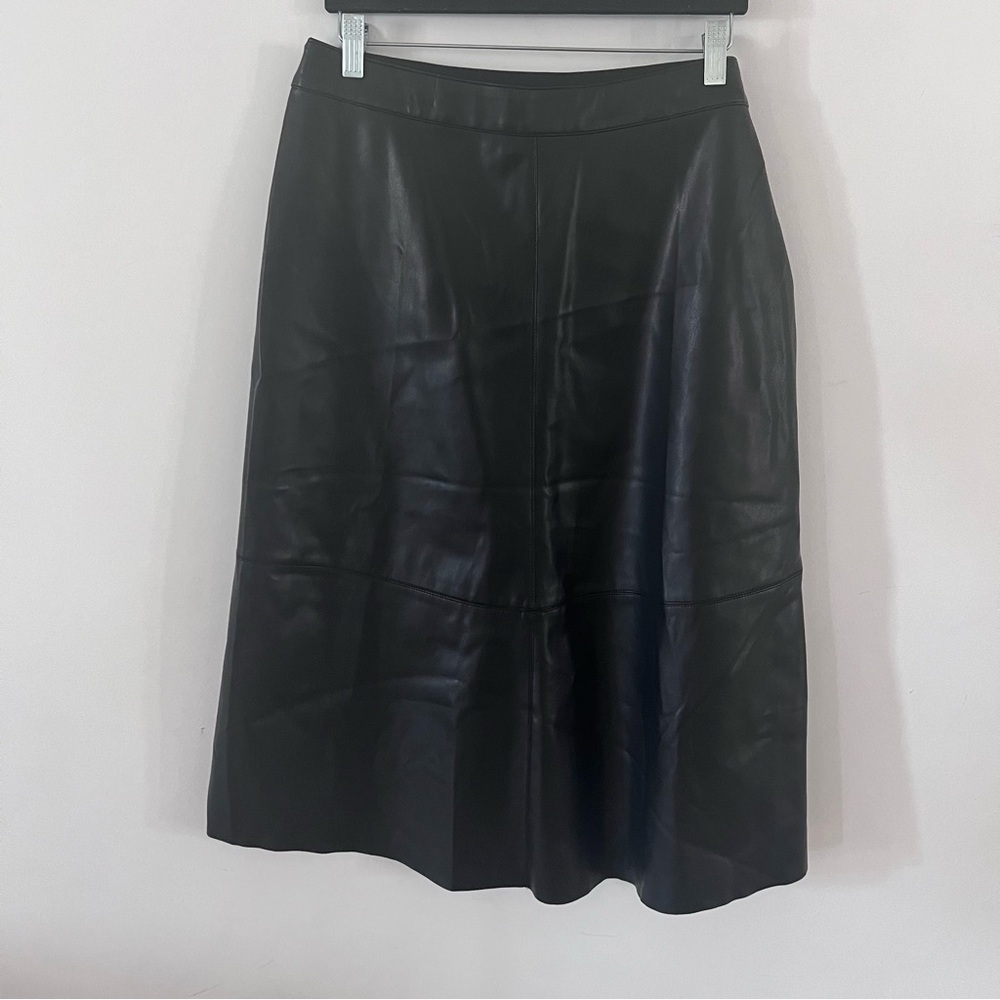 Alfani  Faux Leather A-Line Skirt | size 8| - Picture 6 of 8